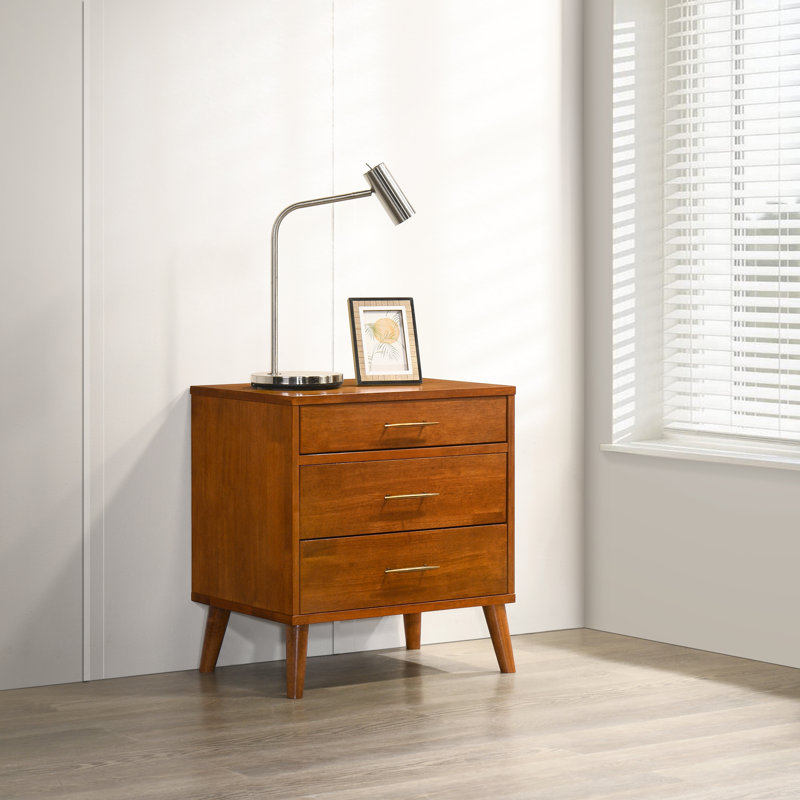 Imre 3 - Drawer Solid Wood Nightstand