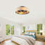 Ventilateur de plafond de 20 po en tissu de style campagnard sans pales avec télécommande pour salon, chambre à coucher, cuisine - ampoules non incluses