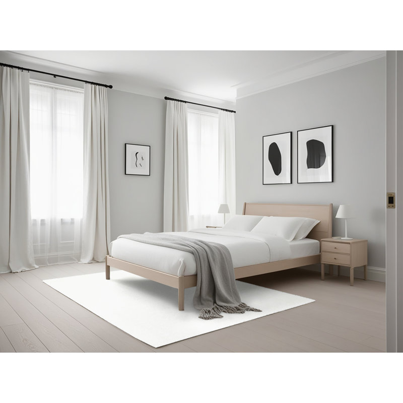 Tapis de zone blanche contemporaine, Rectangle 5 pi x 7 pi