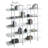 5 Tier Bookcase Home Office Open Bookshelf, Vintage Industrial Style Shelf With Metal Frame, MDF Board-79204196