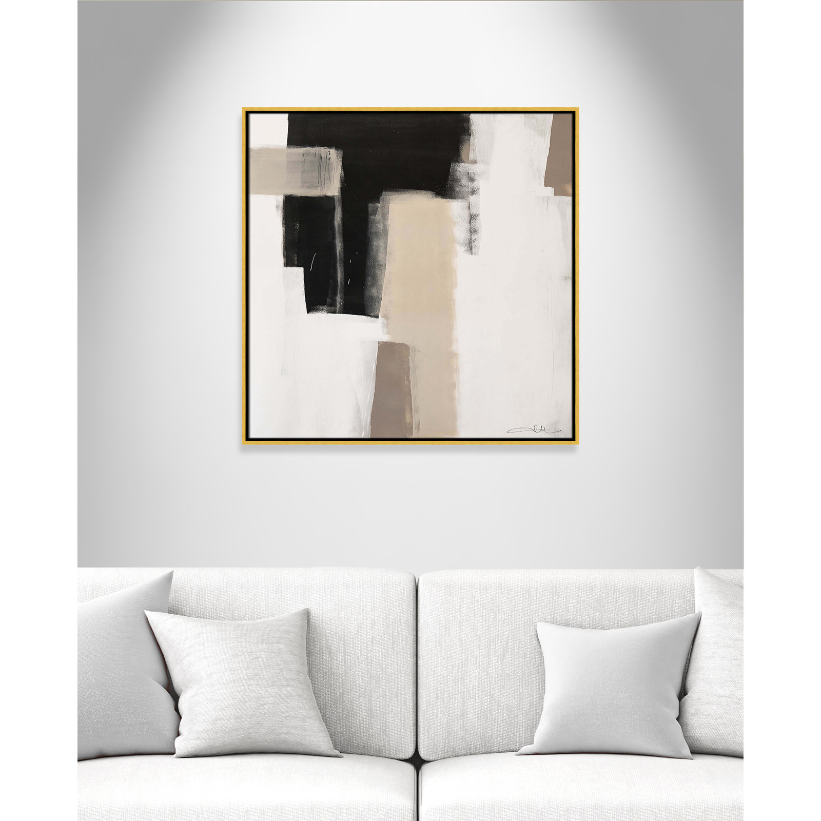 Earth Scapes I-A Print by Casa Fine Arts, Gold Floater Framed, 31.5" H x 31.5" W x 2" D