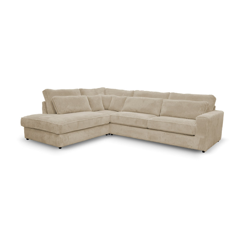 Aazim 4 Seater Corner Sofa , Left facing, Taupe