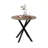 31.5 Inch Round Dining Table, Small Circle Kitchen Table with Metal Black Legs for 2-4 people,Modern Dining Room Table, Brown (only table)