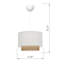 Lustre cylindrique avec capuchon en tissu
