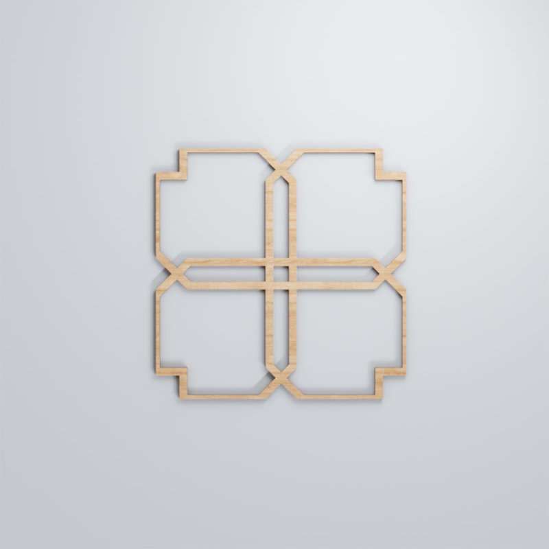 Panneaux muraux décoratifs Englewood, Aulne, H 11 3/8 po x l 11 3/8 po x P 1/4 po