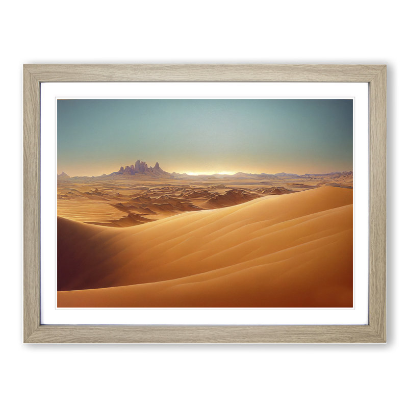 The Gorgeous Desert - Framed Print, 46cm H x 64cm W, Oak