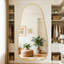 Miroir de plancher pleine grandeur avec support, style Tear Drop pour vestibule de salon de chambre à coucher-19488406-19488405