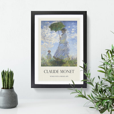 Woman with a Parasol Print by Claude Monet - Picture Frame Painting