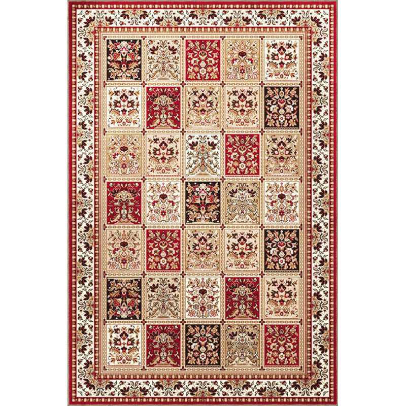 Square Patterned Modern Decorative Machine Washable Rug, Rectangle 3'3" x 4'11" Rug Pad Included