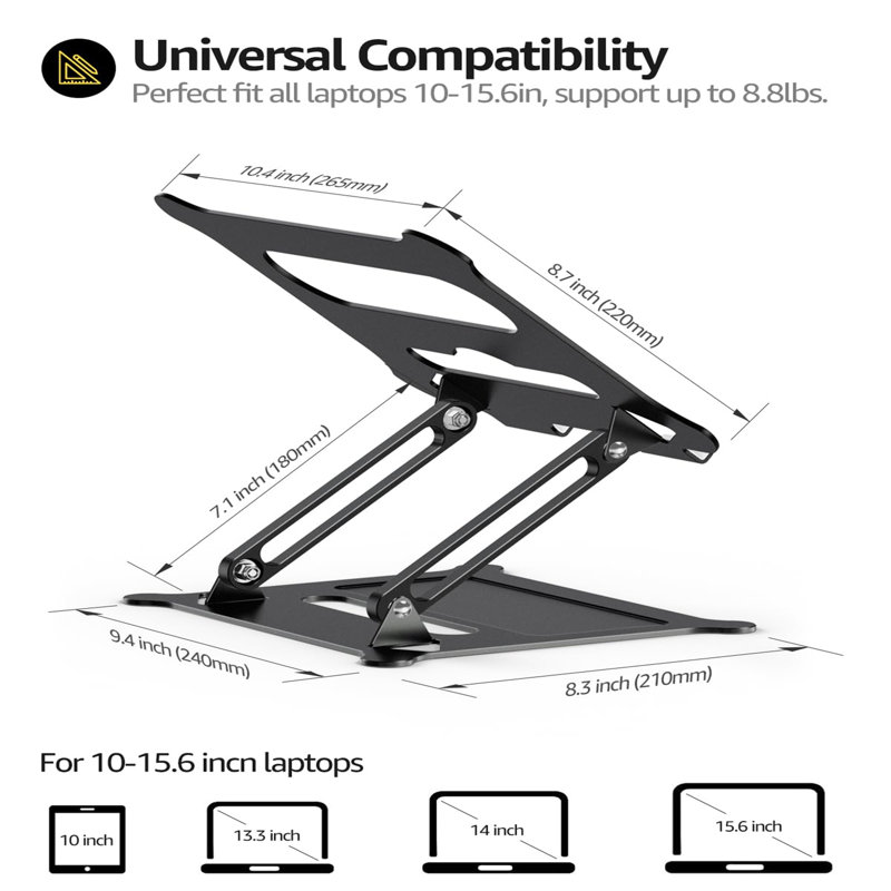 Metal Monitor Stand, Black