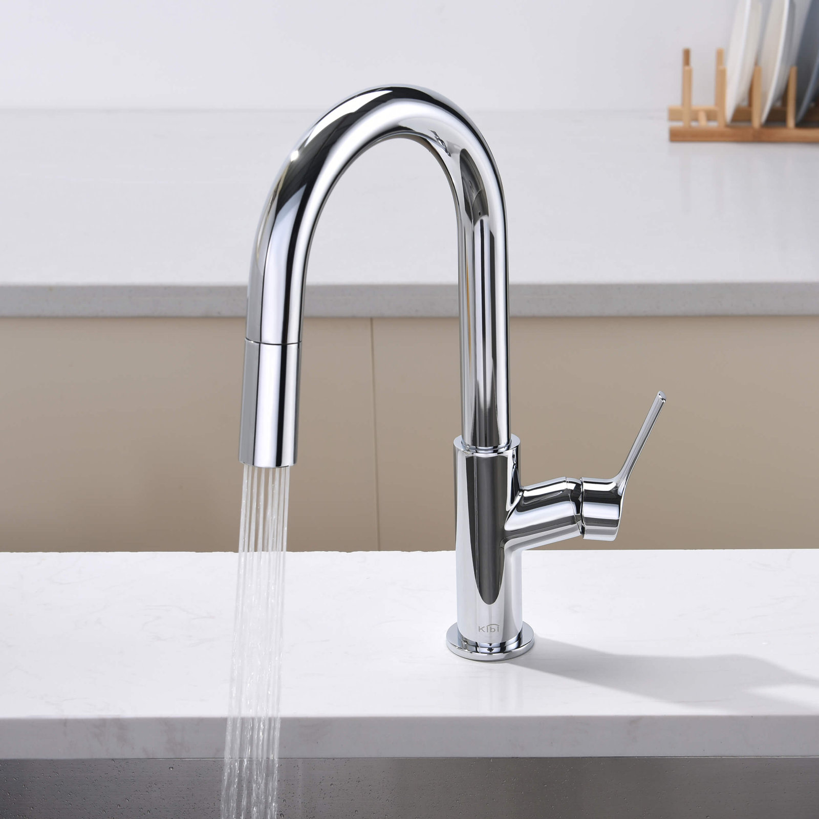 KIBI Fusion Pull-Down Kitchen Faucet, Chrome