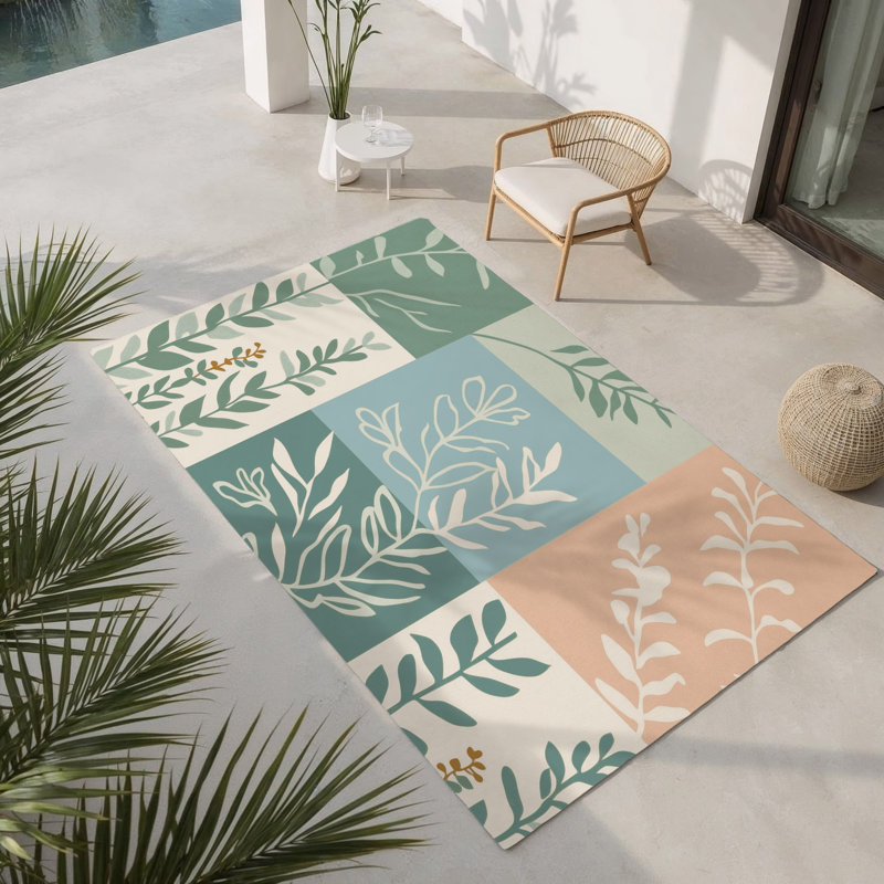 Garden Shadows Indoor And Outdoor Area Rug, Rectangle 9' x 12'
