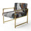Chaise d'appoint rembourrée Gold Feather Extravaganza II-834184121