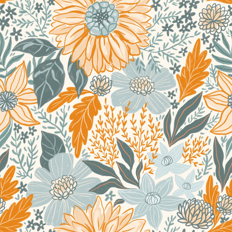 Floral Tile, 225" L x 25" W
