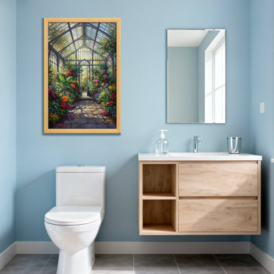 Scénique et paysages urbains de fleurs vibrantes dans un jardin de serre en verre