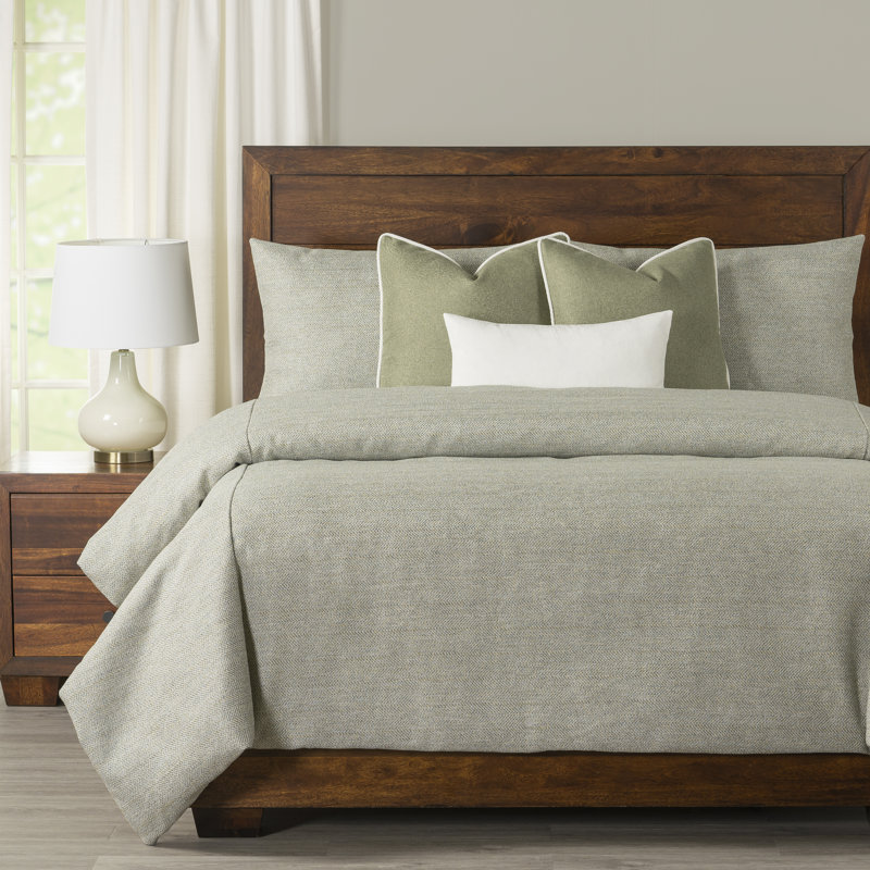 Ensemble de housse de couette et insert Tweed Adventure, Cal. Couette pour très grand lit + 6 pièces supp, Vert bouteille