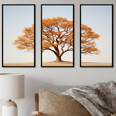 «Brown Essence Of Oak Tree», ensemble de reproductions d'art mural