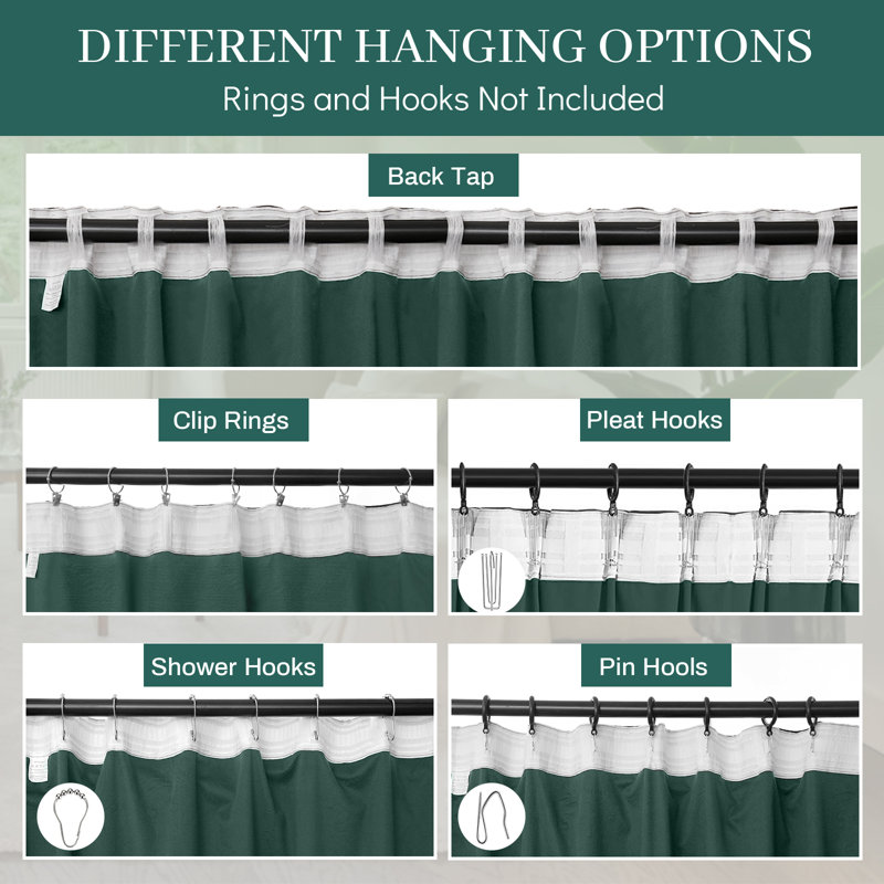 Kanab Velvet Room Darkening Curtain Panel Pair, 52" W x 84" L, Teal Blue