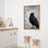 «Black Raven Bird Portrait Dark Wildlife Nature Decor», reproduction d'art sur toile encadrée dans la chambre principale
