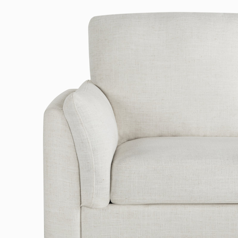Sunny 83.5" Reversible Sofa Chaise Sectional, Cream Polyester