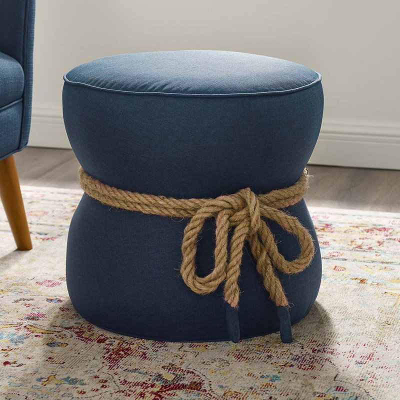 Repose-pieds Beat Nautical Rope, Polyester bleu