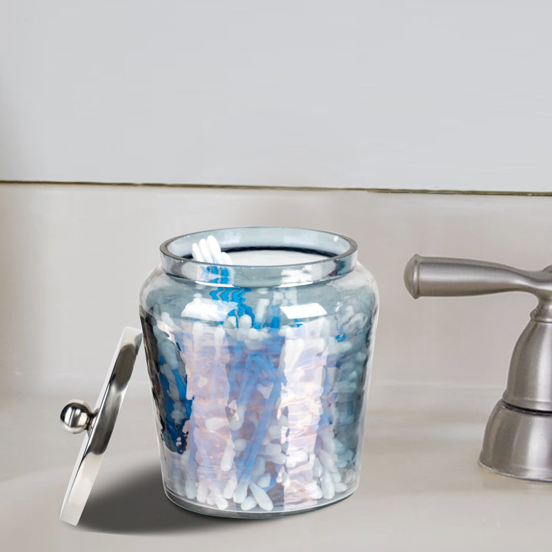 Pot de rangement en verre fumée, H 5 po x l 4 po x P 4 po