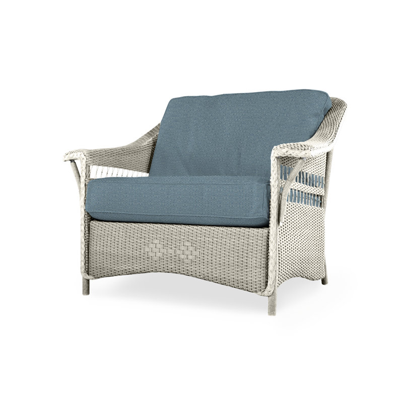 Nantucket Outdoor Lounge Chair, Sandberg Navy, Linen