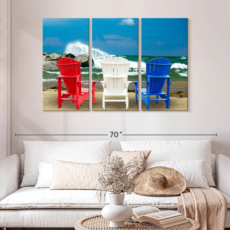Chaises patriotiques Gillard, H 48 po x l 74 po