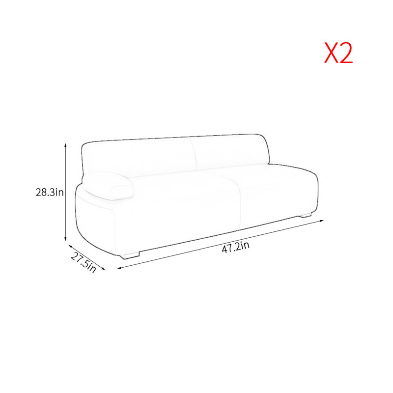 Banc rembourré en similicuir Light Luxury, Blanc cassé