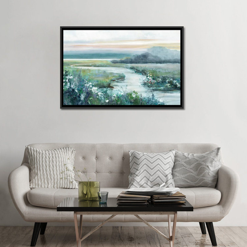 «Eternity in Twilight» par Sally Swatland - reproduction d'art, Toile encadrée, H 32 po x l 48 po, Noir
