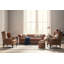 Chesterfield 3 Seater Sofa + 2 X Queen Anne Chairs Old English Leather Sofa Offer-1388234508