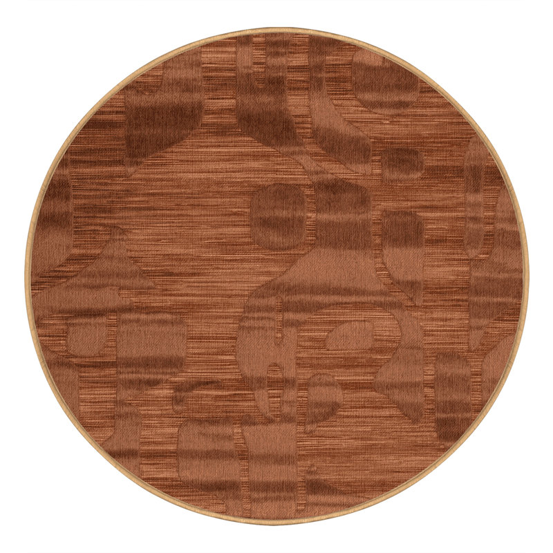Tapis abstrait lavable à la machine, Rond 8 pi