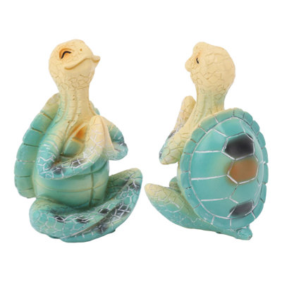 Tortue de mer, yoga, figurine décorative, méditation d'été, jardin printanier, résine, artisanat