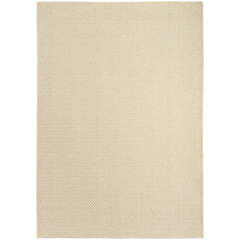 Tulum Solid Indoor/Outdoor Area Rug, Rectangle 6' x 9', Cream
