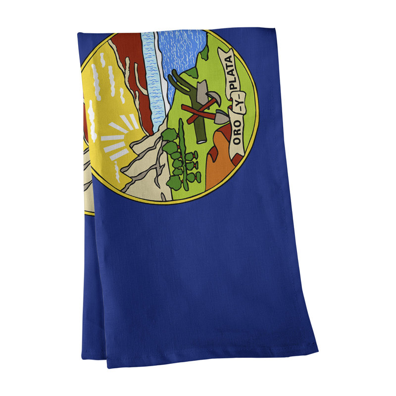 Serviette de thé à drapeau montana, Sergé de coton