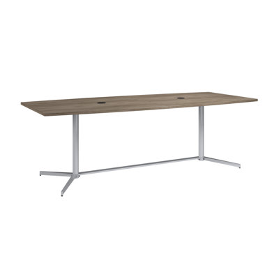 BBF Boat Shaped Conference Table with Metal Base