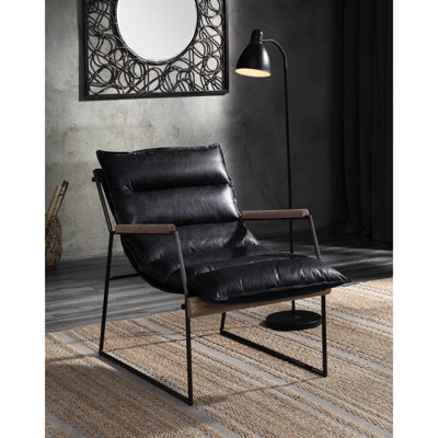 Chaise rembourrée en cuir avec base de traîneau stable - Couleur pour finition de salon