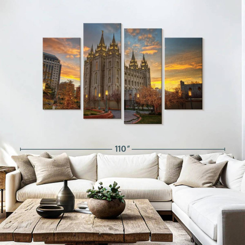 Adella Temple Square, 54" H x 84" W