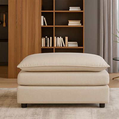 Upholstered Chenille Ottoman