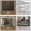 Meuble de caisse moderne pour chien, meuble d'intérieur en bois pour chenil avec tiroir et rangement latéral, meuble télé décoratif pour table d'appoint-1136318568