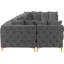Canapé modulaire en velours de coin modulaire de 198 po de largeur-82750564