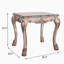 Table d'appoint carrée rétro blanc os