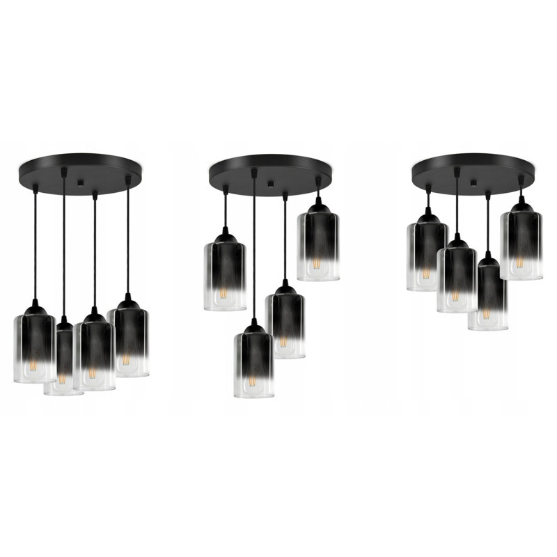 Elli-Mae 4 - Light Cluster Cylinder Pendant, Graphite