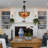 5-light Dimmable Vintage Tiffany Stained Glass Chandelier