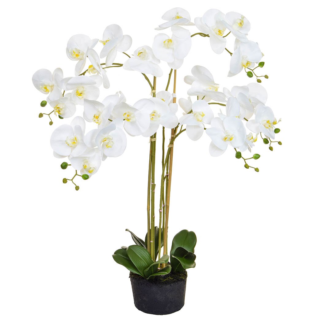 Kunstpflanze Orchidee Phal im Topf