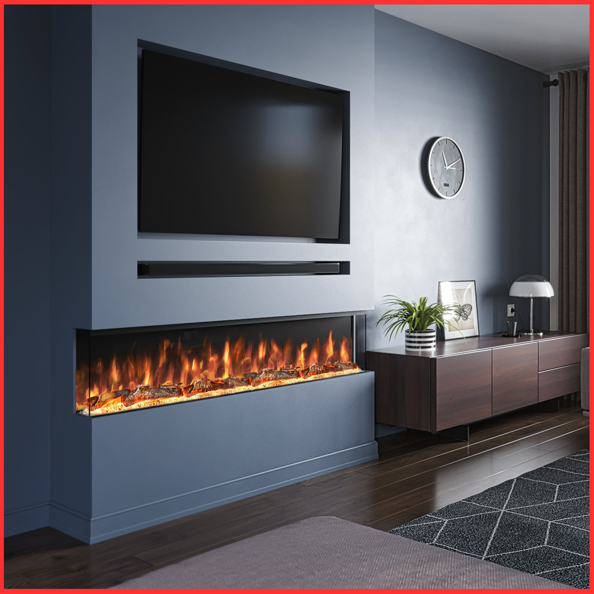 Evolution Fires Spectrum Series 60-Inch 3-Sided Panoramic Electric