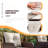 5 Pieces Outdoor Patio Chairs Set,PE Wicker Conversation Furniture with Cushions,Coffee Table,Beige-802887678