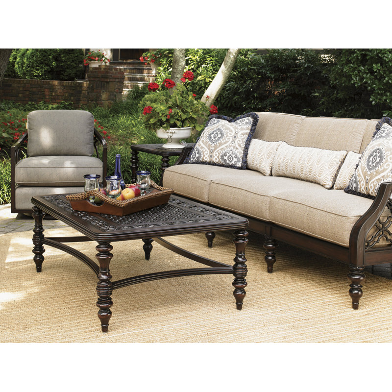 Royal Kahala Dark Brown Mahogany Rectangular Cocktail Table