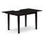 Ensemble de 5 pièces pour 5 pièces comprenant une table de salle à manger rectangulaire avec rallonge papillon et 4 chaises de cuisine, 32 po x 54 po, noir-1488108600-1564071759