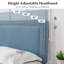 Lit plateforme simple tapissier en velours bleu clair avec tête de lit réglable, cadre de lit moderne avec lattes de bois, aucun sommier tapissier requis-1516770711-1528948483
